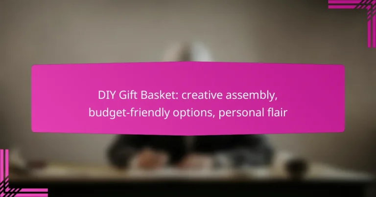 DIY Gift Basket: creative assembly, budget-friendly options, personal flair