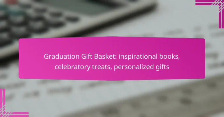 Graduation Gift Basket: inspirational books, celebratory treats, personalized gifts
