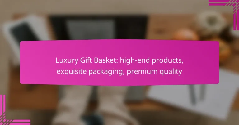 Luxury Gift Basket: high-end products, exquisite packaging, premium quality