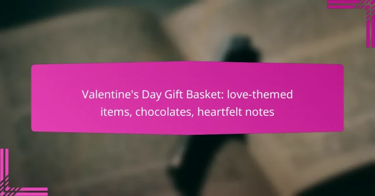 Valentine’s Day Gift Basket: love-themed items, chocolates, heartfelt notes