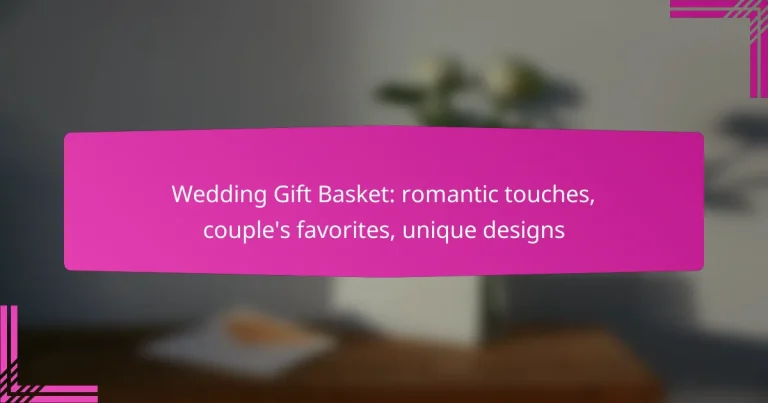 Wedding Gift Basket: romantic touches, couple’s favorites, unique designs