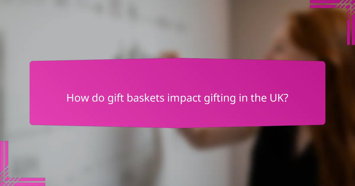 How do gift baskets impact gifting in the UK?