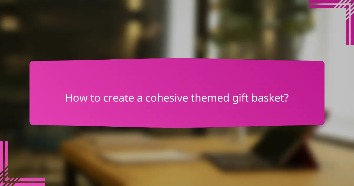 How to create a cohesive themed gift basket?