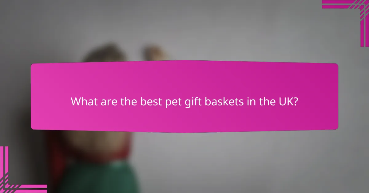 What are the best pet gift baskets in the UK?