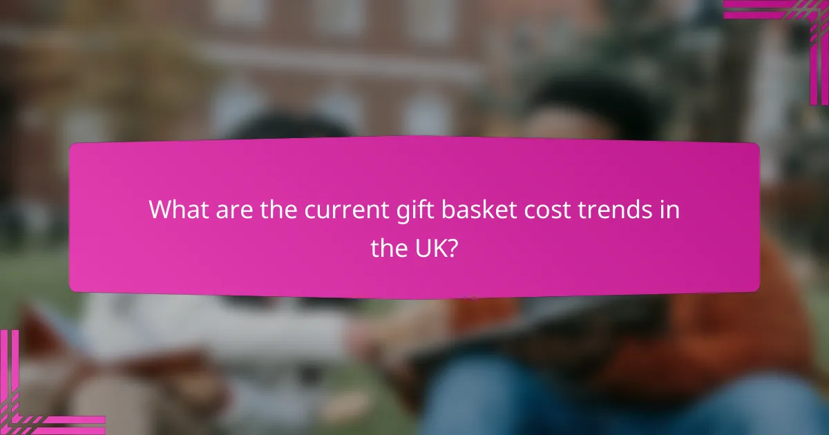 What are the current gift basket cost trends in the UK?