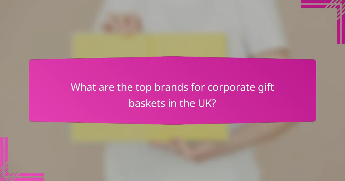 What are the top brands for corporate gift baskets in the UK?