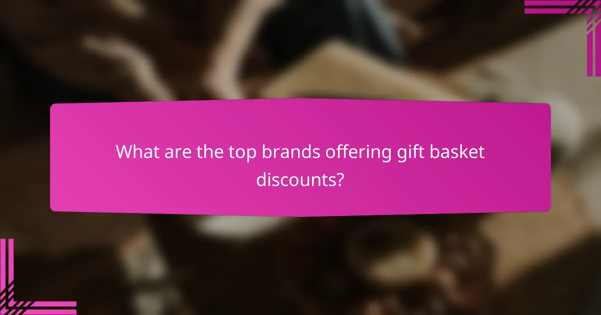 What are the top brands offering gift basket discounts?